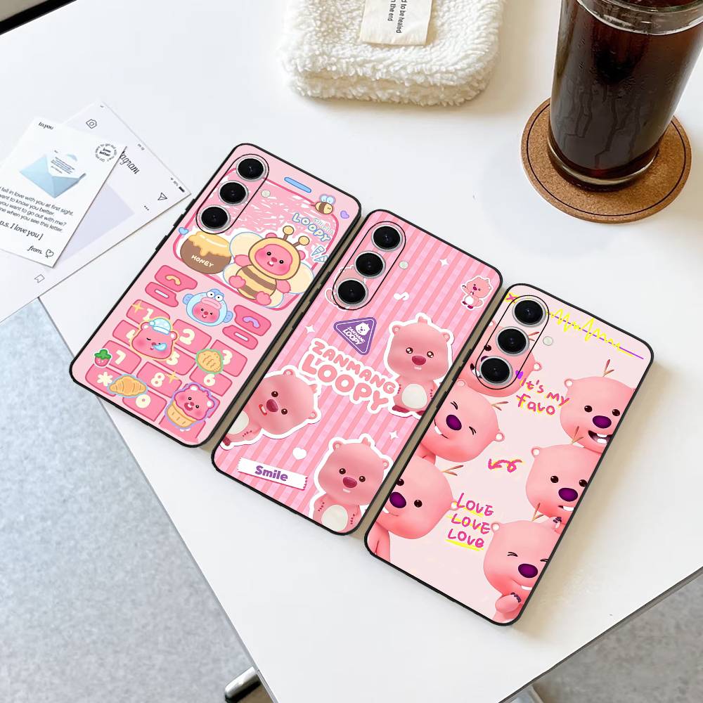 Phone Cases Loopy - 韓国ザンマンL-ルーピー携帯電話ケース サムスンS24 FE、S25 Ultra Plus、S20 Lite、S21、S30、S22、S23、S24、S22