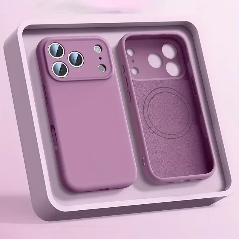 Phone Cases Orange - オリジナル液体シリコン製 MagSafe対応 マグネット充電対応 iPhone 17 Air