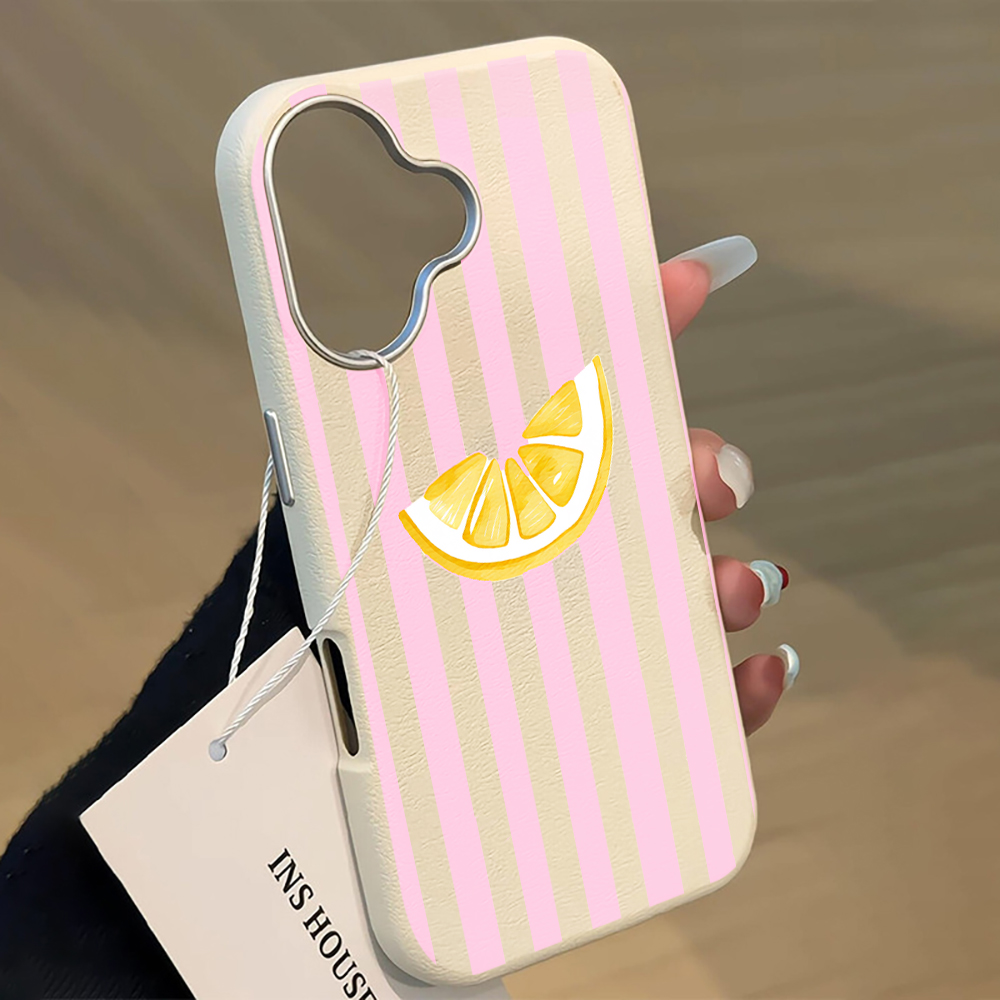 Phone Cases Xiaomi 15 - レモンピンクストライプ柄スマホケース Xiaomi Mi Lite 5G NE、Xiaomi