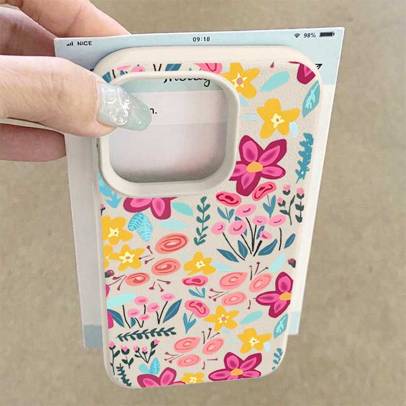 Phone Cases Durable - カラフルな花柄のiPhoneケース Air 17 16e 16 15