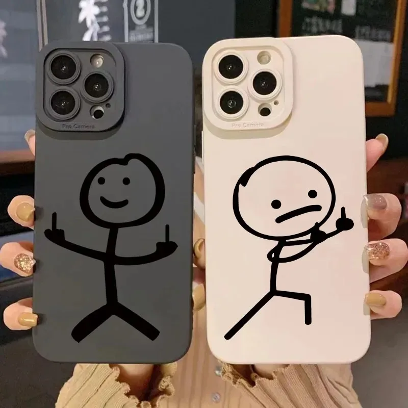 Phone Cases Xs Max - かわいい漫画マッチマン柄マットシリコン製スマホケース iPhone 16 11 12 13