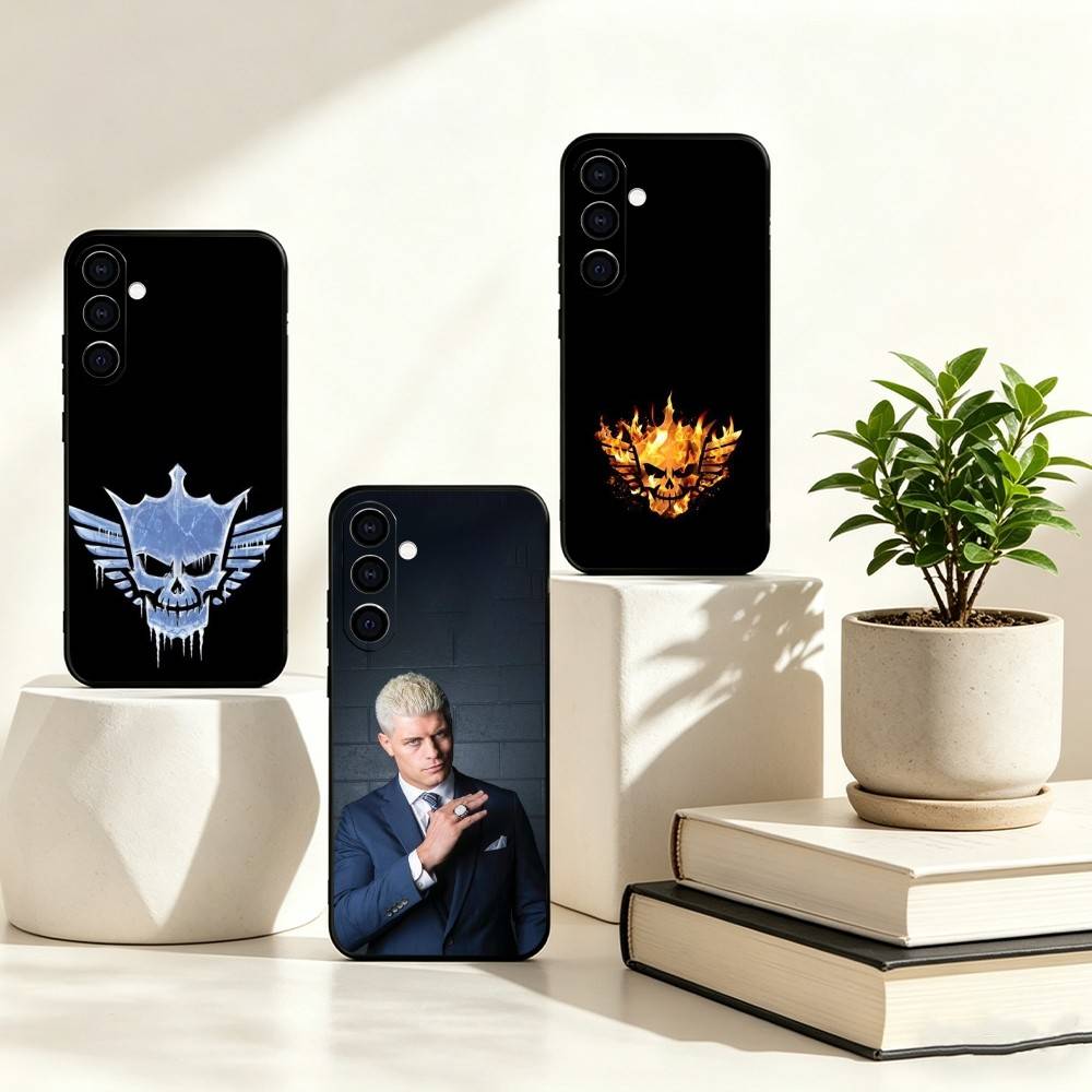Phone Cases Rhode - プロレスラー C-Cody Rhodes 電話ケース ブラック シリコーン