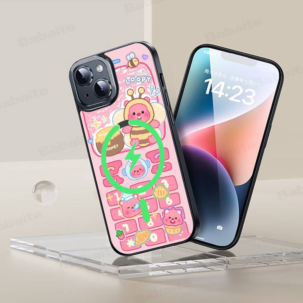 Phone Cases Loopy - 韓国製 ザンマン L-Loopy MagSafe対応 マグネット式ワイヤレス充電対応 iPhoneケース