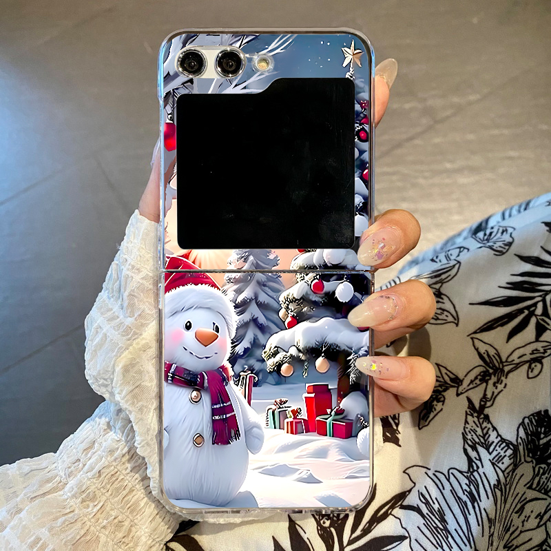 Phone Cases Z Flip 6 - クリスマススノーマンエルク柄スマホケース Samsung Galaxy Z Flip 7