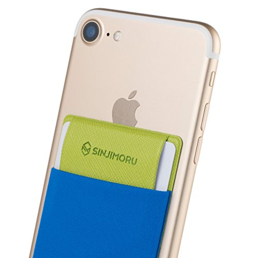 Phone Cases With Wallet On Back - スマホ背面用セキュアカードホルダー、伸縮性のある生地の携帯電話ウォレット、iPhoneとAndroid用の貼り付け式クレジットカードケース シンジ