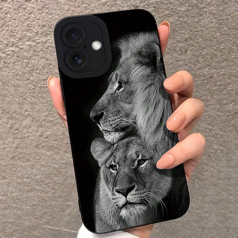 Phone Cases Xs Max - 精巧で穴あきのカラフルなライオン柄のiPhoneケース (iPhone 17、16、15、14 Pro Max、13、12、11、XS、X、XR、7、8 Plus、16E、17