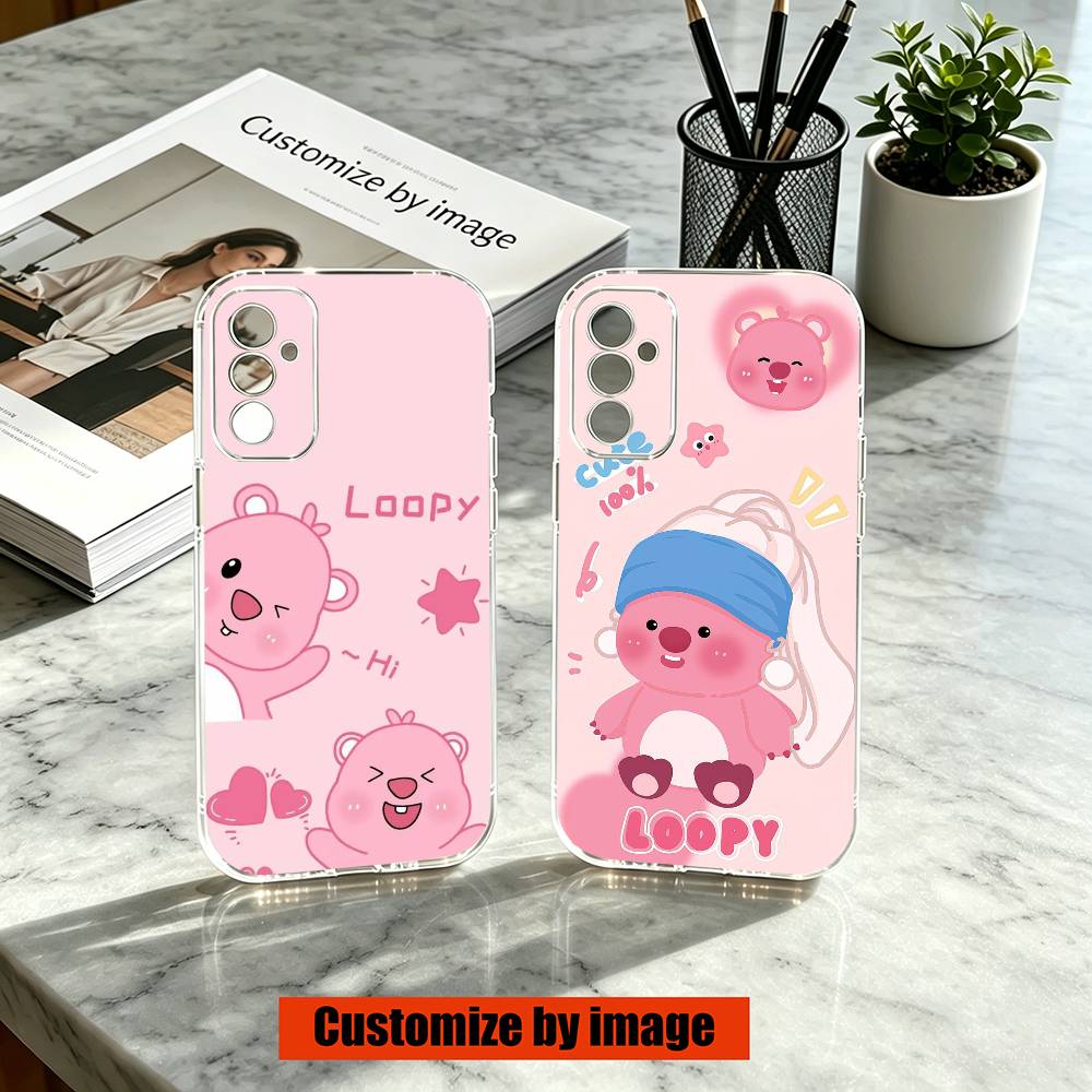 Phone Cases Loopy - PC FOR C-Cute L-Loopys ギフト電話ケース透明シリコンソフト SamsungA10、12、20、21S、30、31、40、50、51、52、70、71用
