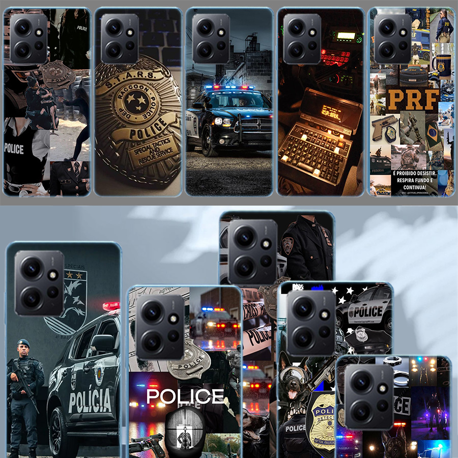 Phone Cases Com - シンボル警察柄スマホケース Redmi Note 14 15 Pro