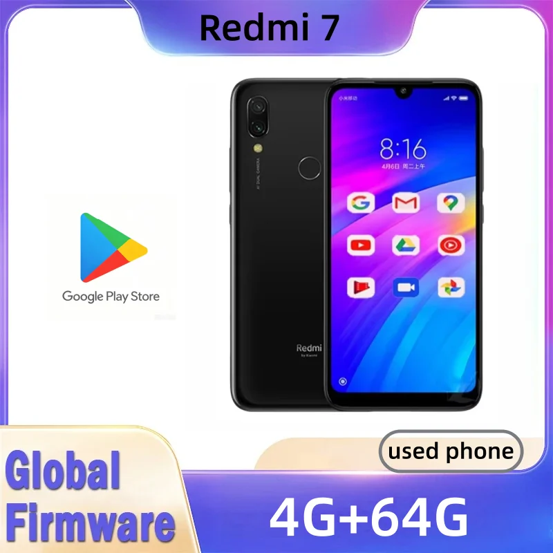 Phone Cases Case - Xiaomi Redmi 7携帯電話（ケース付き）、デュアルSIMスロット、Android携帯電話、デュアルカメラ、中古携帯電話