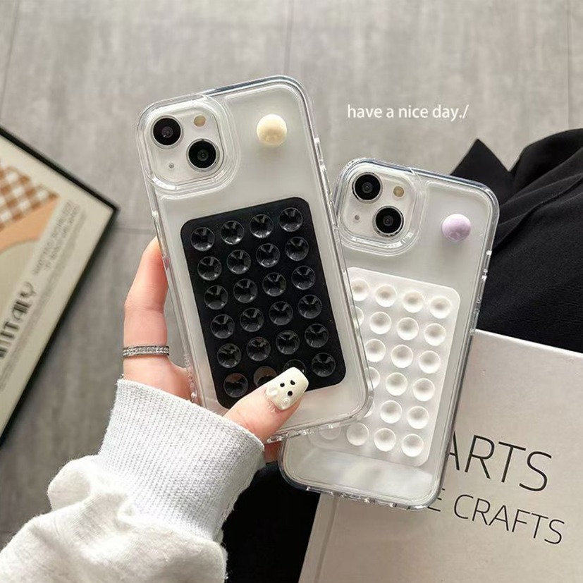 Phone Cases Case - シリコン吸盤式スマホホルダー 多機能吸盤壁掛けスタンド 正方形滑り止め片面ケースマウント背面ステッカー