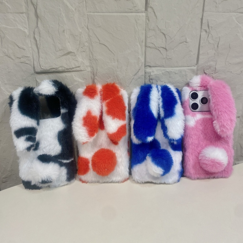Phone Cases Iphone 16 - 可愛いウサギデザインのふわふわスマホケース iPhone 17 16 15 14