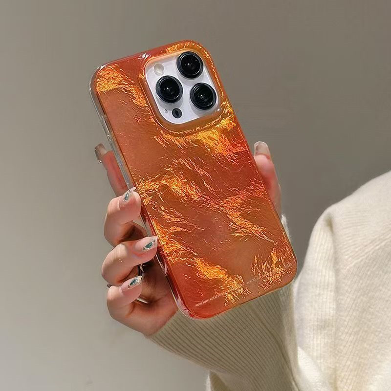 INS オレンジグラデーション渦巻き模様スマホケース iPh - Phone Cases Orange のレビューと価格