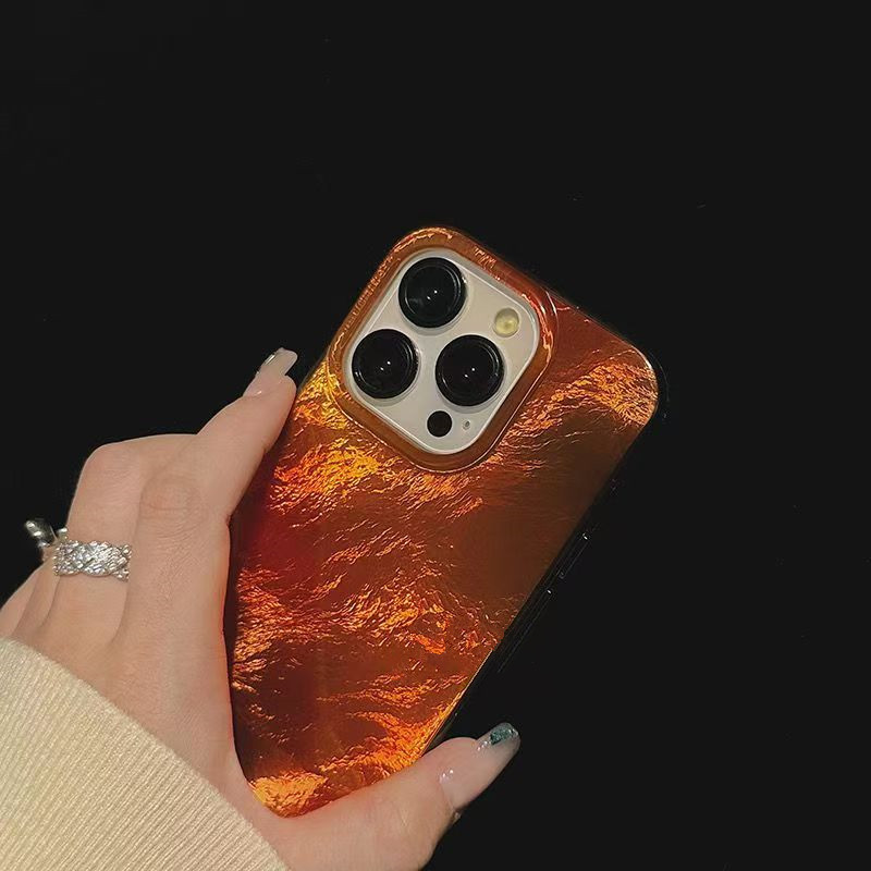 INS オレンジグラデーション渦巻き模様スマホケース iPh - Phone Cases Orange のレビューと価格