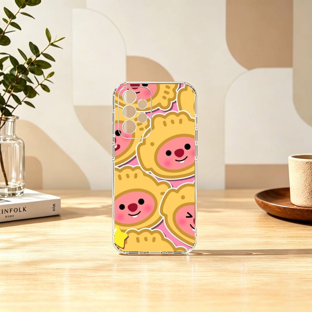 ピンクの漫画ループイのギフト用スマホケース サムスン S25 - Phone Cases Loopy のレビューと価格