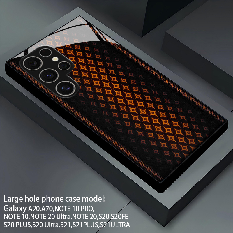 オレンジ色の幾何学模様2Dスマホケース、Samsung S2 - Phone Cases Orange のレビューと価格