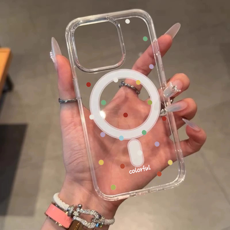 INS韓国クリエイティブカラーウェーブドット柄スマホケース  - Phone Cases Durable のレビューと価格
