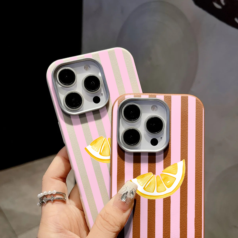 レモンピンクストライプ柄スマホケース Xiaomi Mi L - Phone Cases Xiaomi 15 のレビューと価格