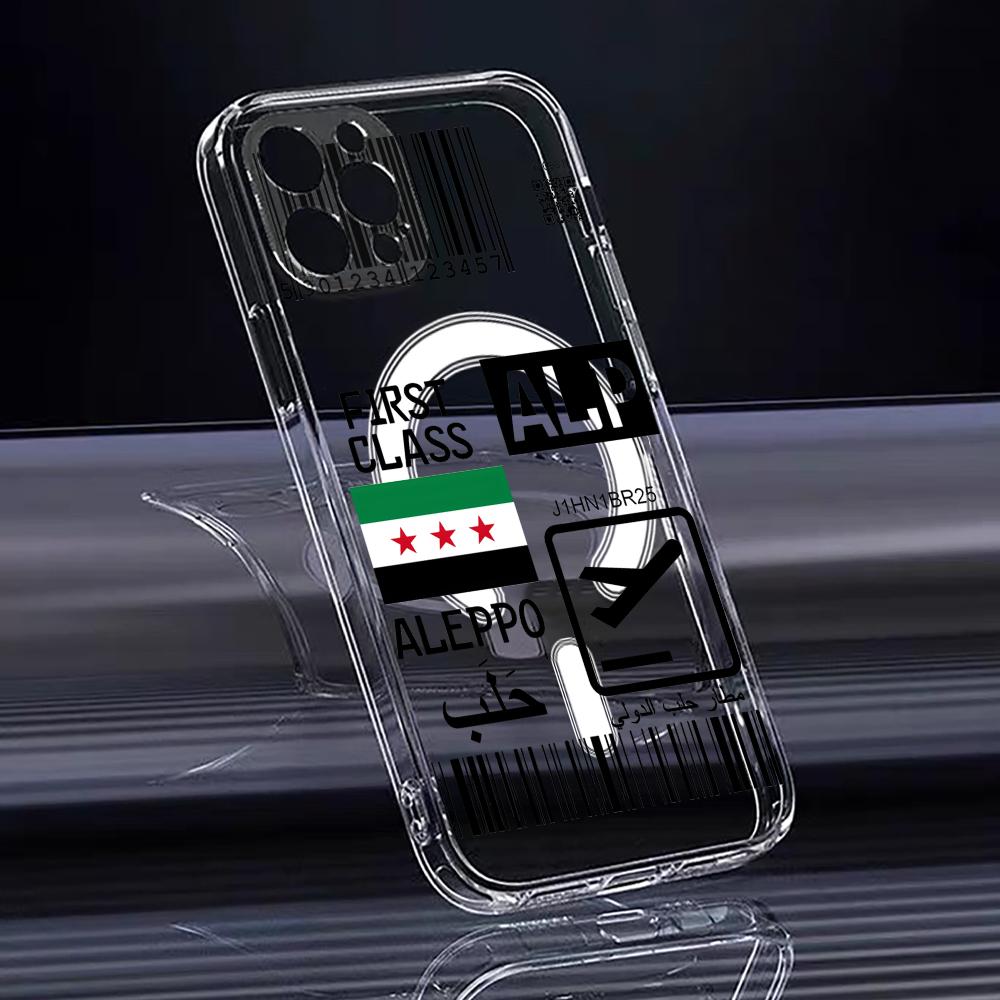飛行機旅行チケットシリア電話ケース iPhone 17-12 - Clear Magsafe Case のレビューと価格