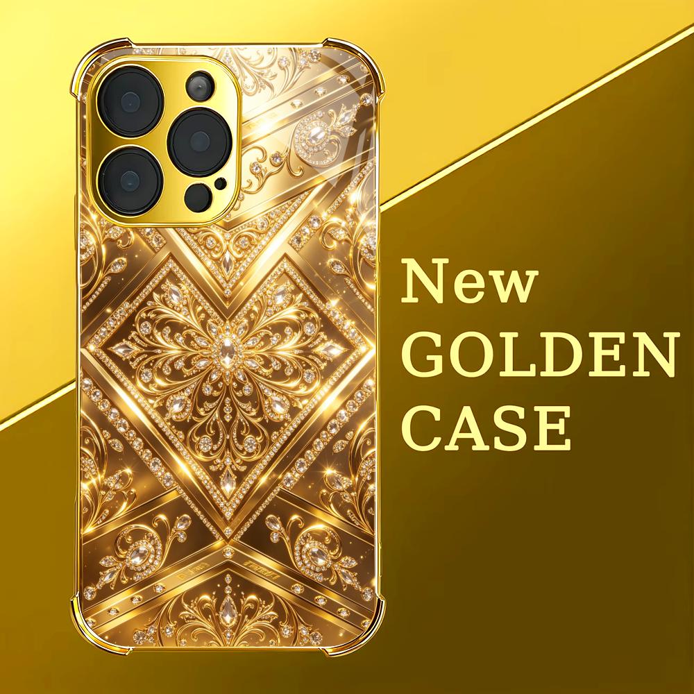 スタイリッシュなゴールデンバロックガラス製スマホケース iP - Phone Cases Rhode のレビューと価格