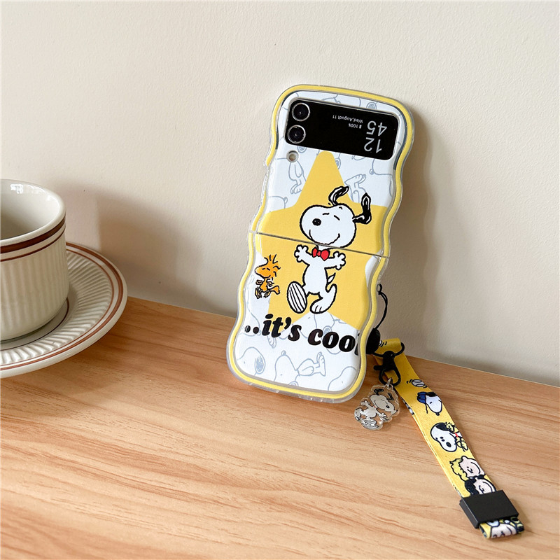 かわいい漫画ピーナッツスヌーピーのスマホケース、Samsun - Phone Cases Z Flip 6 のレビューと価格