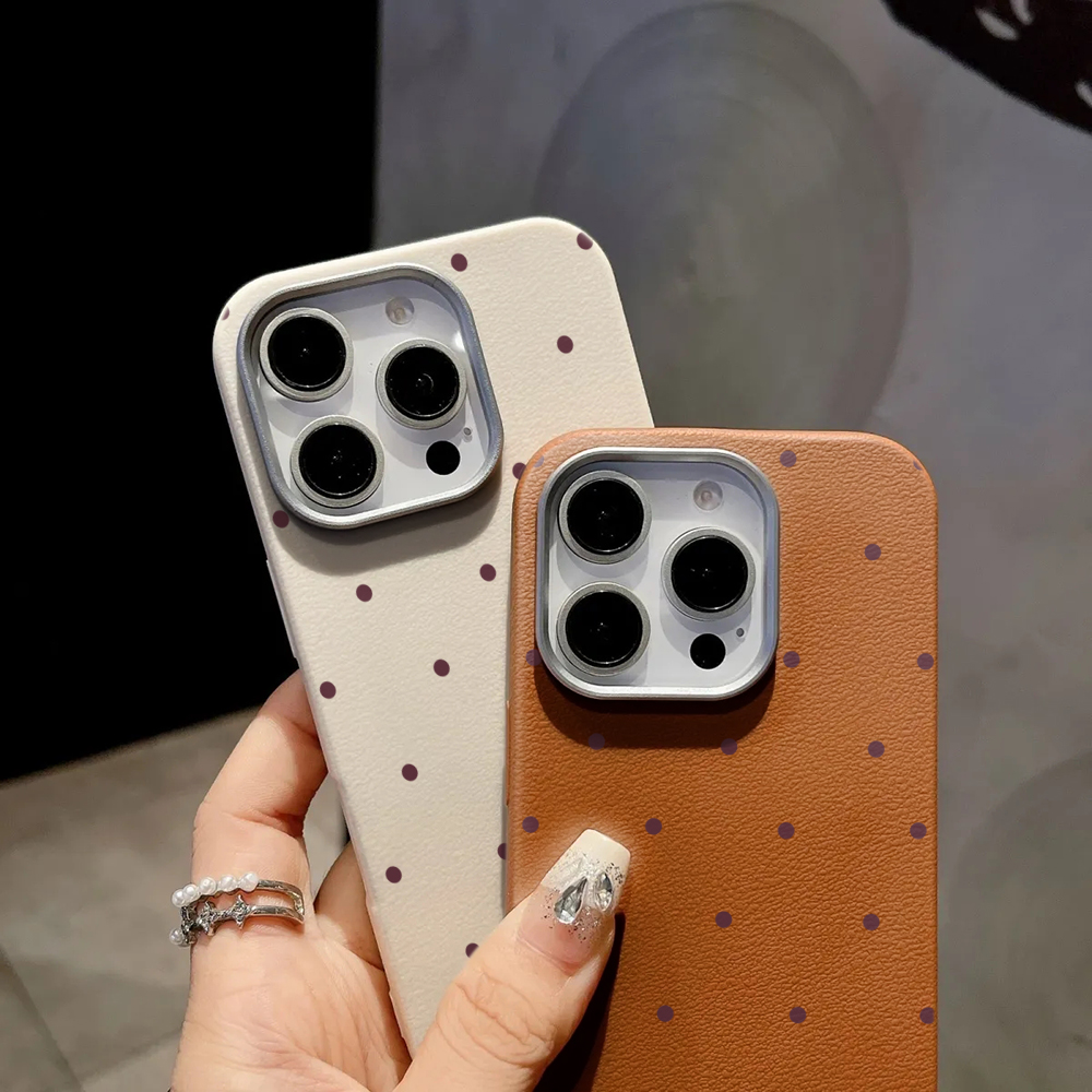 創造的でユニークな水玉模様のスマホケース Samsung G - Phone Cases Leather のレビューと価格