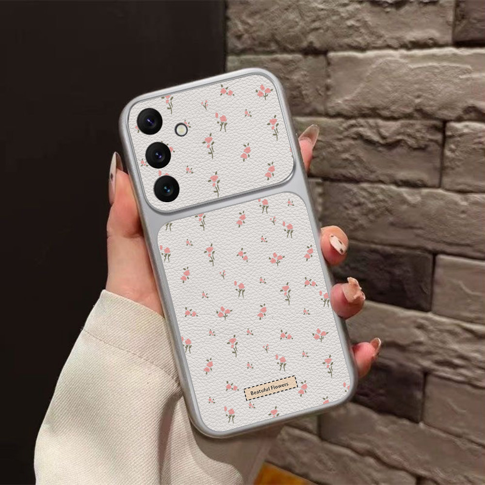 カメラウィンドウ付きフラワーデザインスマホケース Samsu - Phone Cases Leather のレビューと価格