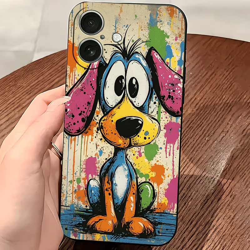 落書きカラーの子犬柄TPUスマホケース iPhone 17  - Phone Cases Xs Max のレビューと価格
