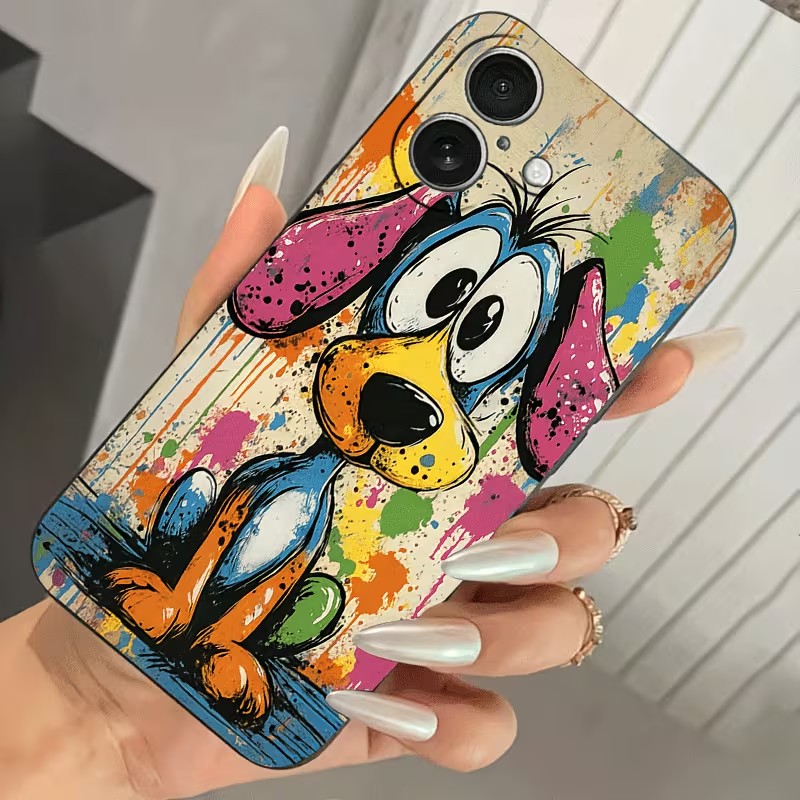 落書きカラーの子犬柄TPUスマホケース iPhone 17  - Phone Cases Xs Max のレビューと価格