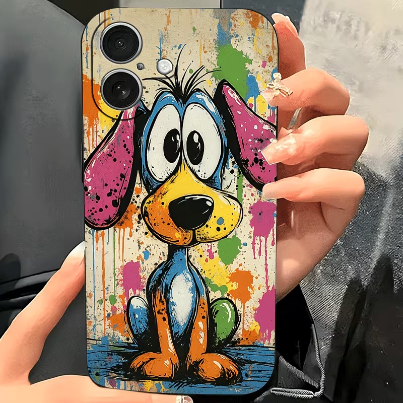 落書きカラーの子犬柄TPUスマホケース iPhone 17  - Phone Cases Xs Max のレビューと価格