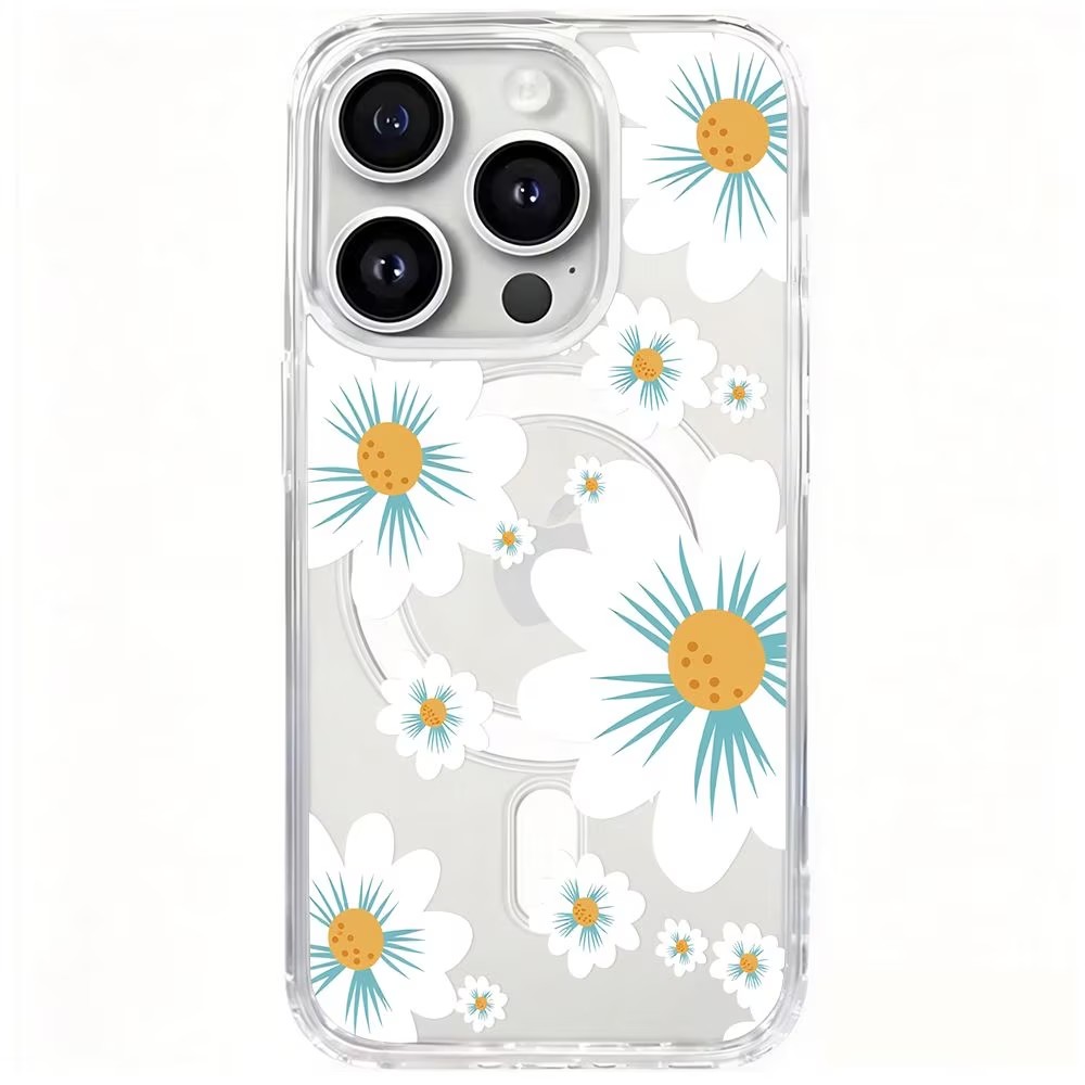 花柄プリントのiPhoneケース iPhone 17 16  - Clear Magsafe Case のレビューと価格