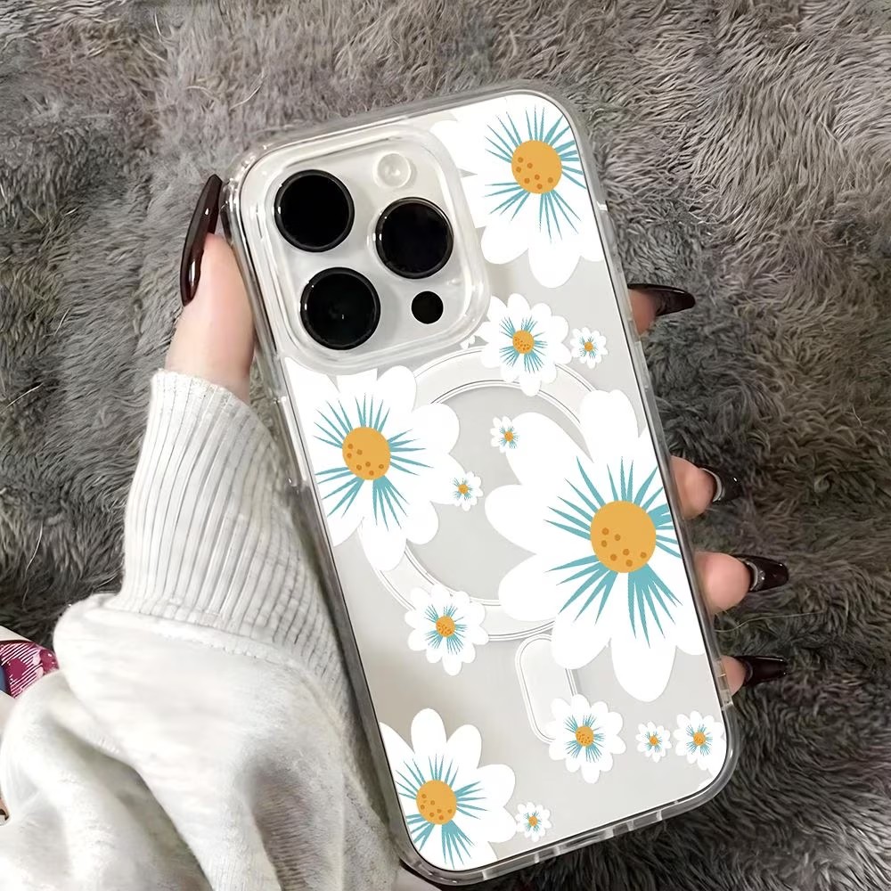 花柄プリントのiPhoneケース iPhone 17 16  - Clear Magsafe Case のレビューと価格