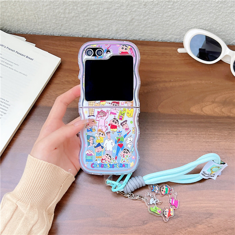 かわいい漫画日本のアニメクレヨンしんちゃんスマホケース サム - Phone Cases Z Flip 6 のレビューと価格