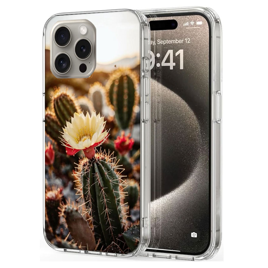 砂漠の風景とサボテン柄のスマホケース iPhone 17E  - Phone Cases Com のレビューと価格