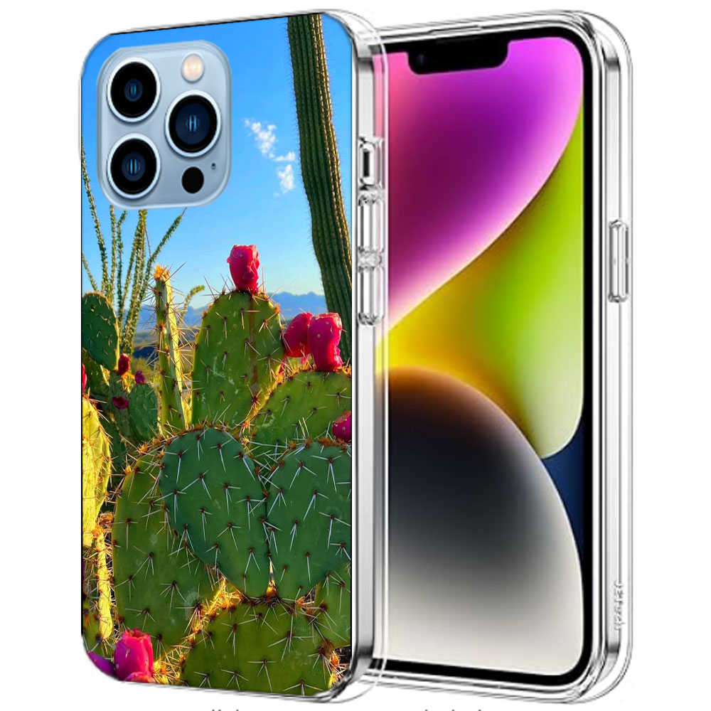 砂漠の風景とサボテン柄のスマホケース iPhone 17E  - Phone Cases Com のレビューと価格