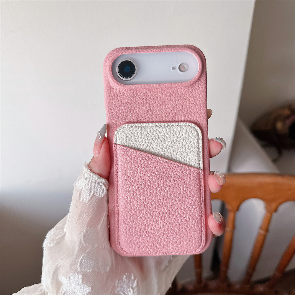 高級感カラー衝突レザーウォレットカードスロット付きスマホケー - Phone Cases With Wallet On Back のレビューと価格