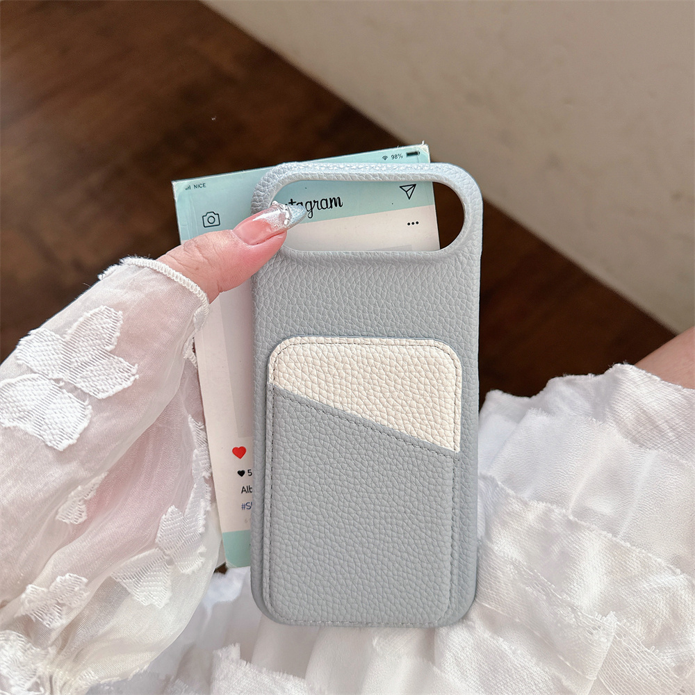 高級感カラー衝突レザーウォレットカードスロット付きスマホケー - Phone Cases With Wallet On Back のレビューと価格