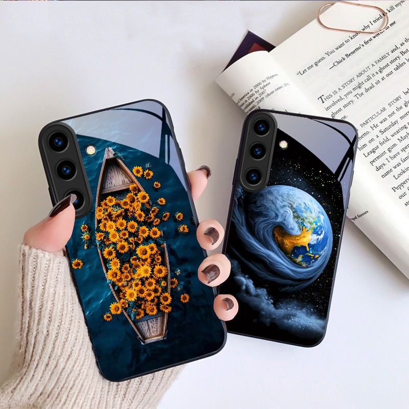 暖かいオレンジ色のハローツリー柄のSamsung Galax - Phone Cases Orange のレビューと価格