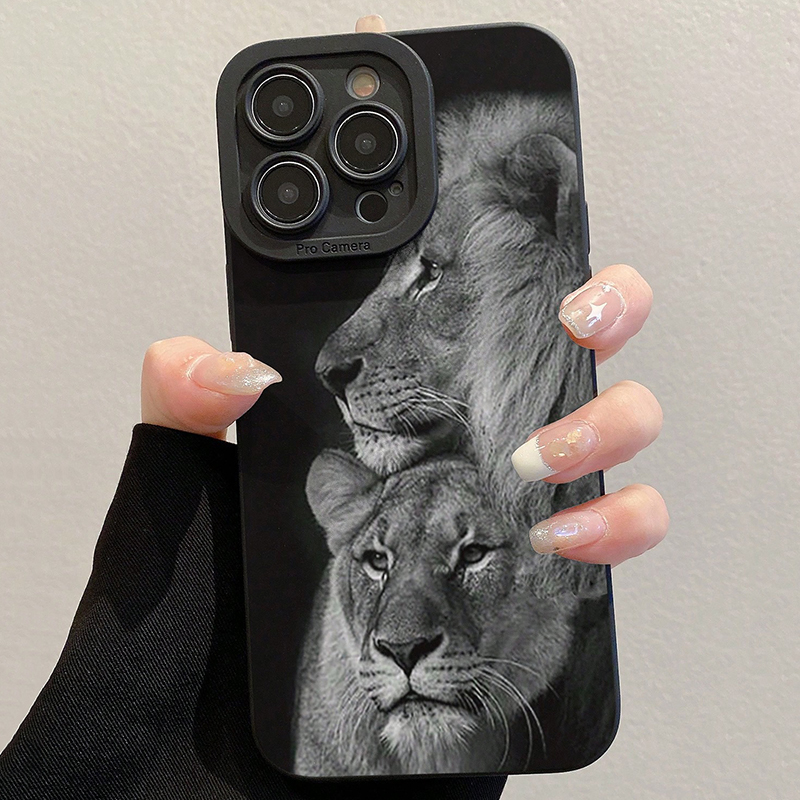 精巧で穴あきのカラフルなライオン柄のiPhoneケース (i - Phone Cases Xs Max のレビューと価格