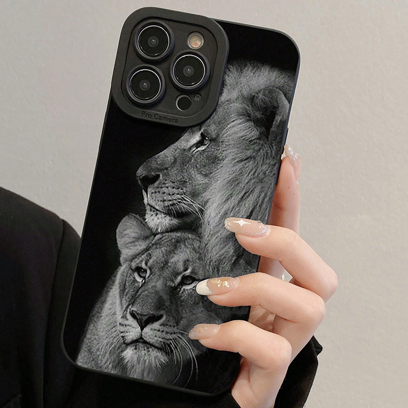 精巧で穴あきのカラフルなライオン柄のiPhoneケース (i - Phone Cases Xs Max のレビューと価格