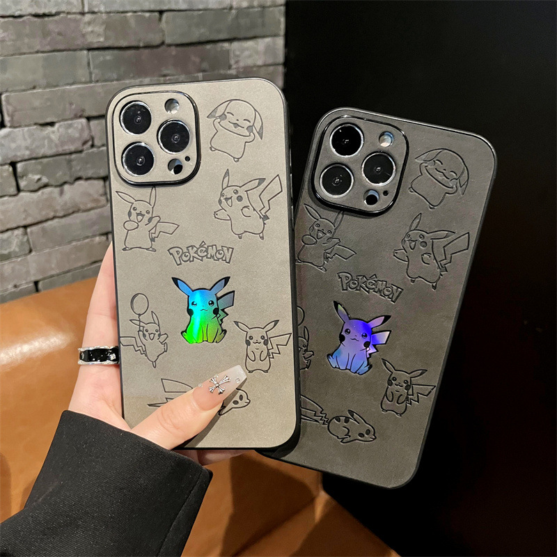 漫画ピカチュウフェイクレザーレーザー携帯電話ケース iPho - Phone Cases Durable のレビューと価格