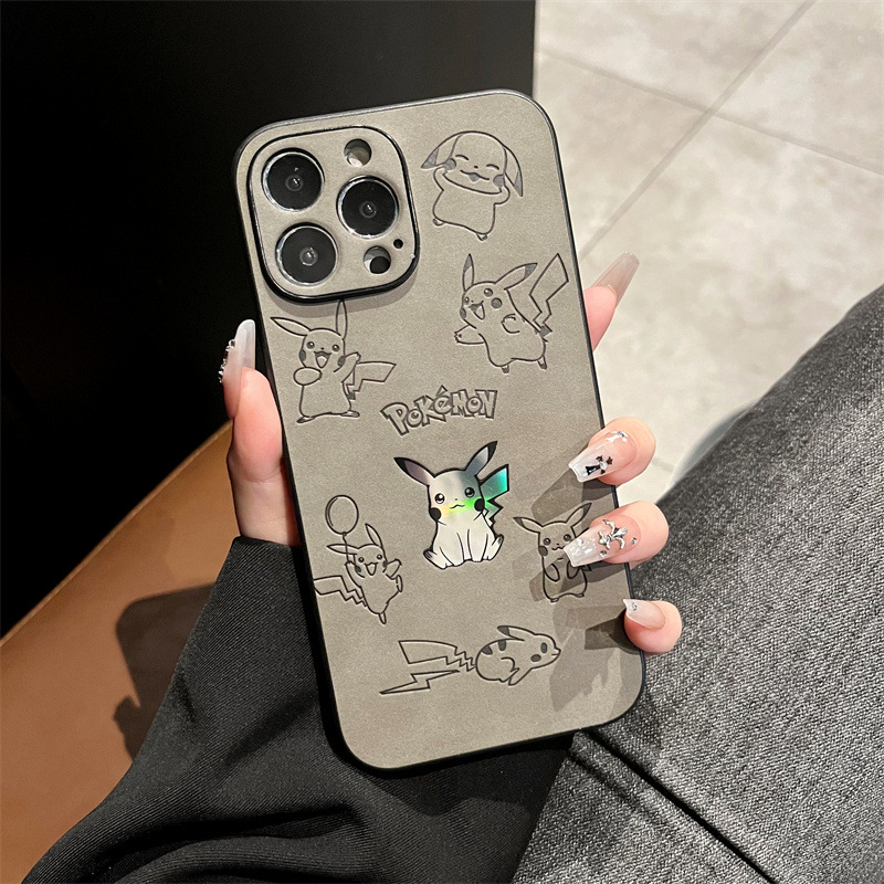 漫画ピカチュウフェイクレザーレーザー携帯電話ケース iPho - Phone Cases Durable のレビューと価格
