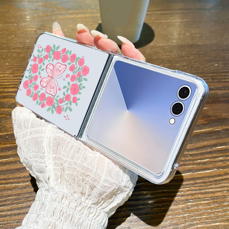 ピンクの花柄スマホケース Samsung Galaxy Z  - Phone Cases Z Flip 6 のレビューと価格