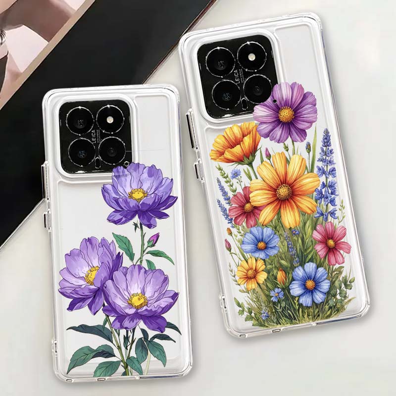 美しい花のイラスト電話ケース Xiaomi 17 15 14 - Phone Cases Xiaomi 15 のレビューと価格