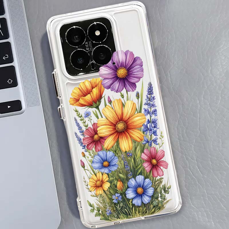美しい花のイラスト電話ケース Xiaomi 17 15 14 - Phone Cases Xiaomi 15 のレビューと価格