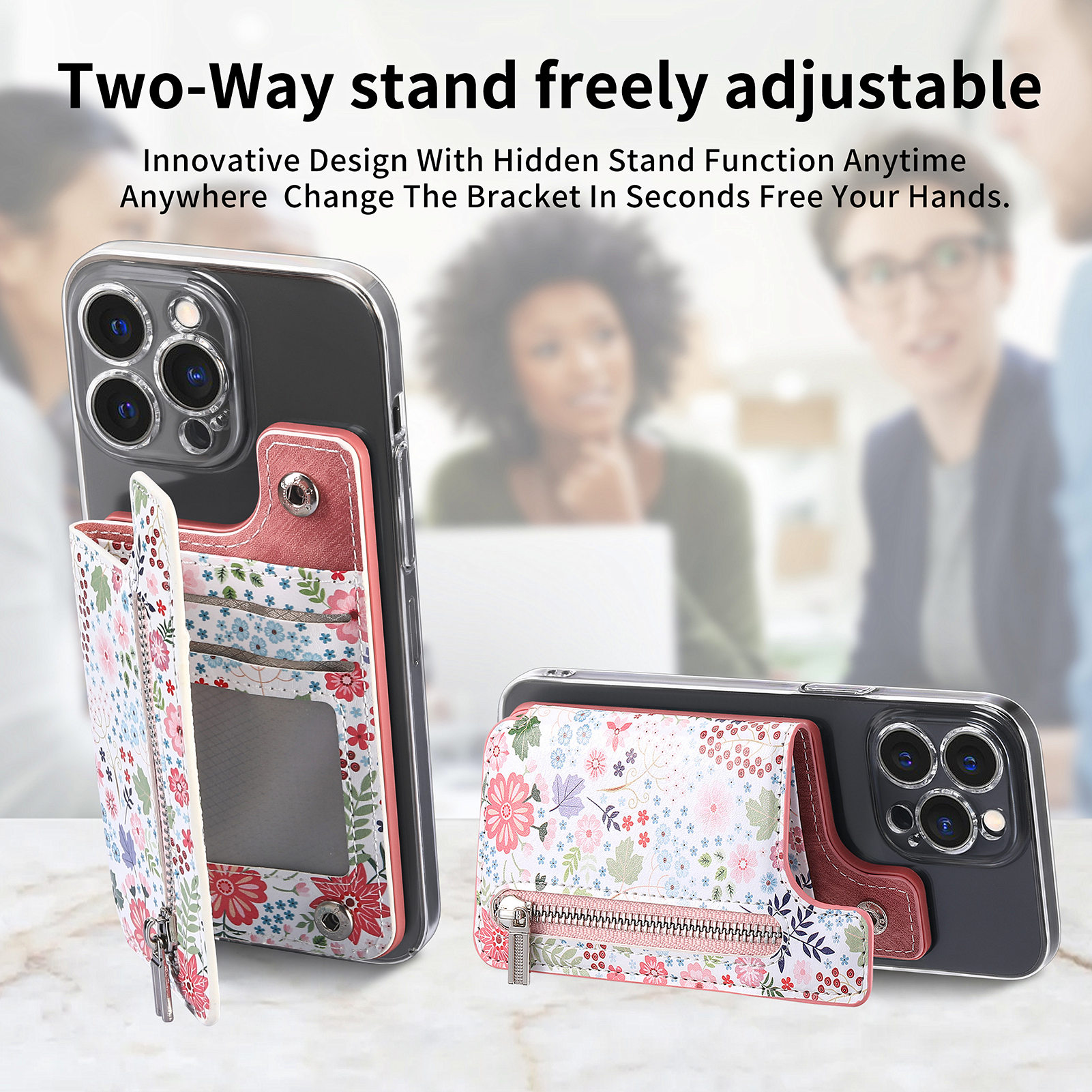 1Pc 花塗装電話ケースカードホルダー Pu レザーバックス - Phone Cases With Wallet On Back のレビューと価格