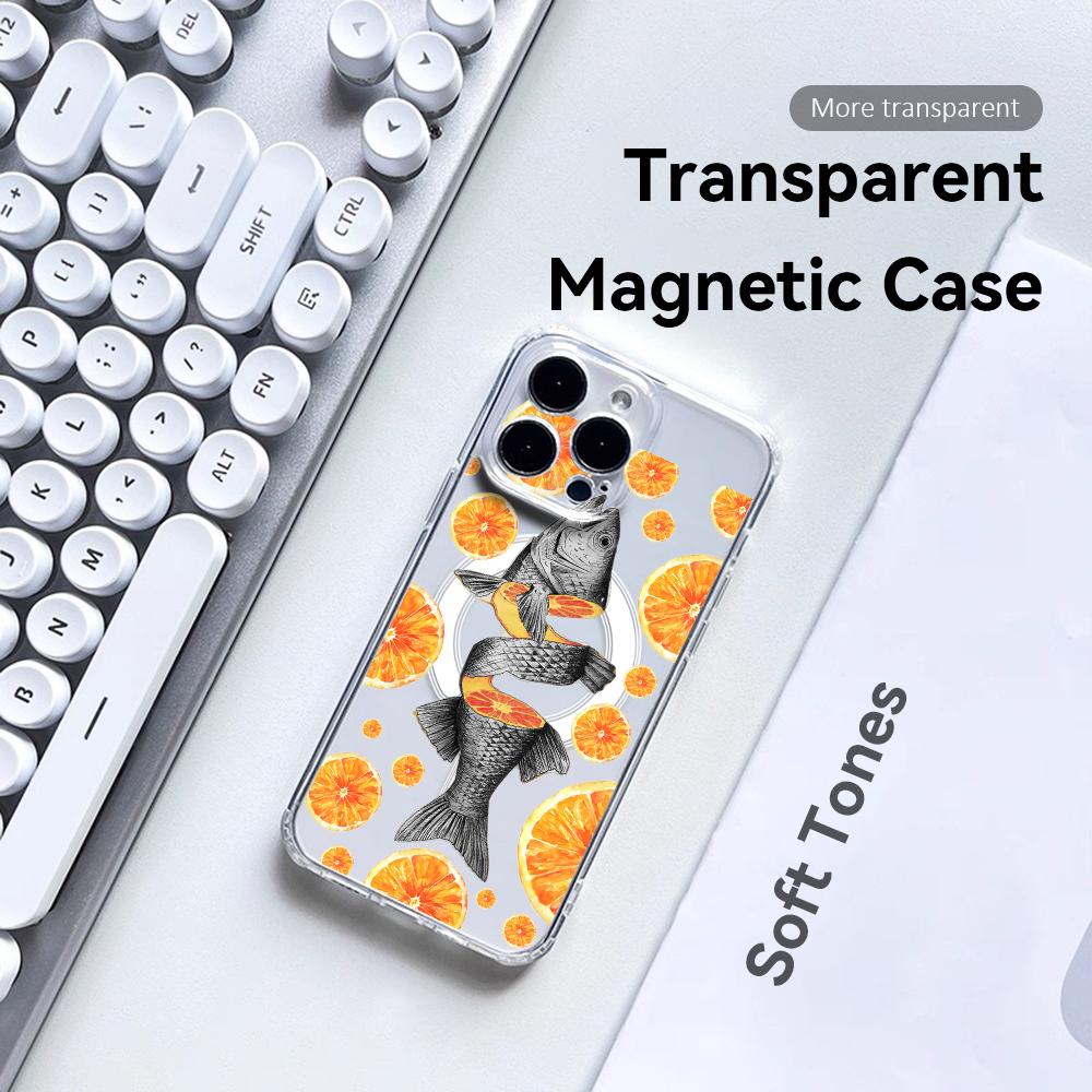 オレンジタイドフィッシュクラブ スマホケース マグネット式ク - Phone Cases Orange のレビューと価格
