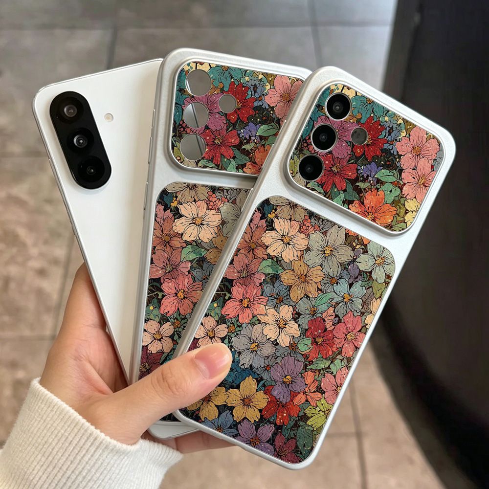 フラワーシリコンレザー携帯電話ケース Samsung A56 - Phone Cases Leather のレビューと価格