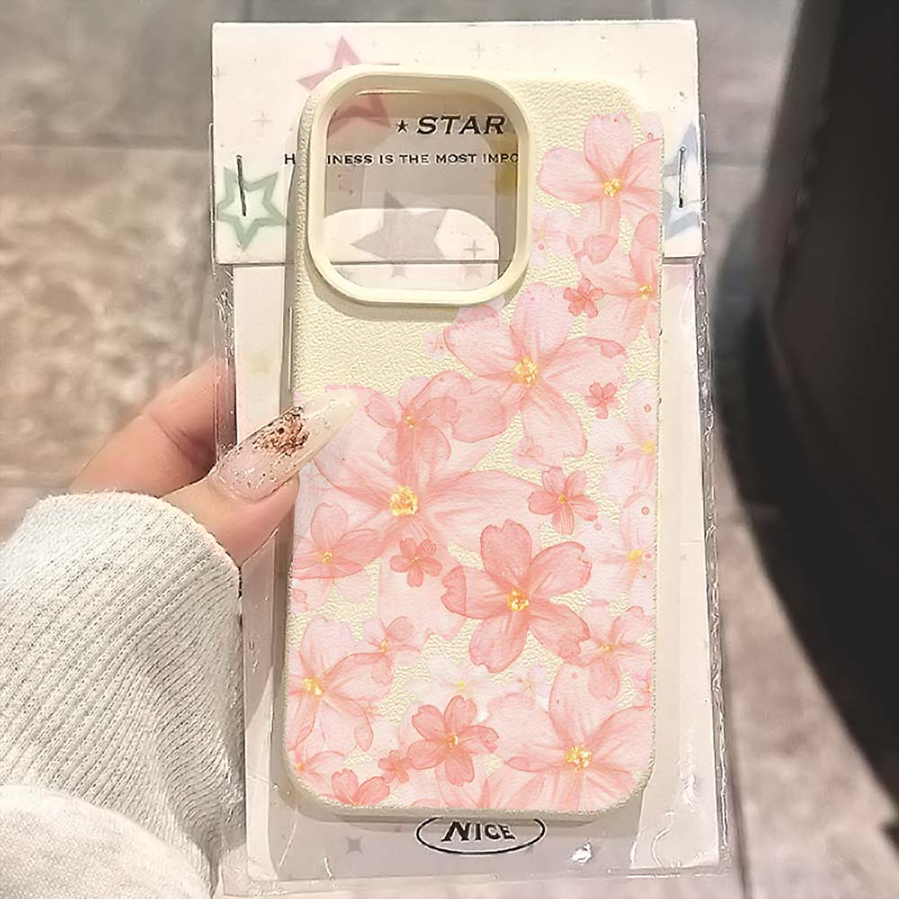 ピンクの桜柄マット仕上げスマホケース iPhone 17 1 - Phone Cases Xs Max のレビューと価格