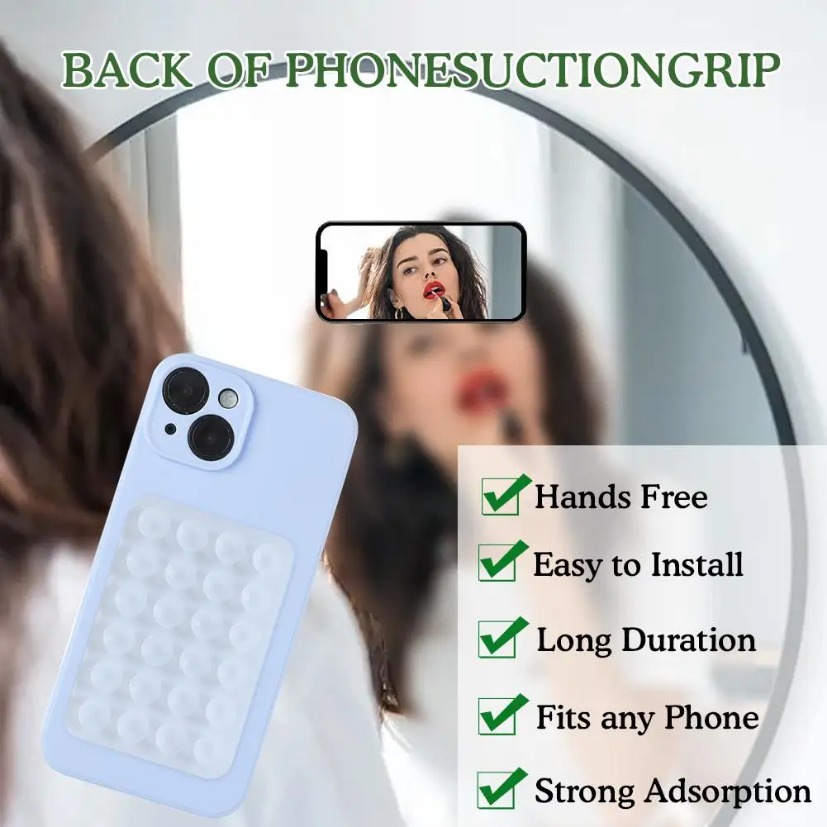 シリコン吸盤式スマホホルダー 多機能吸盤壁掛けスタンド 正方 - Phone Cases Case のレビューと価格