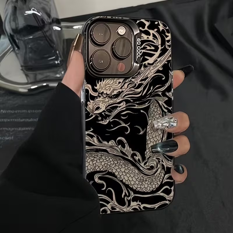 ドラゴントーテム柄スマホケース iPhone 18 17 1 - Phone Cases Xs Max のレビューと価格